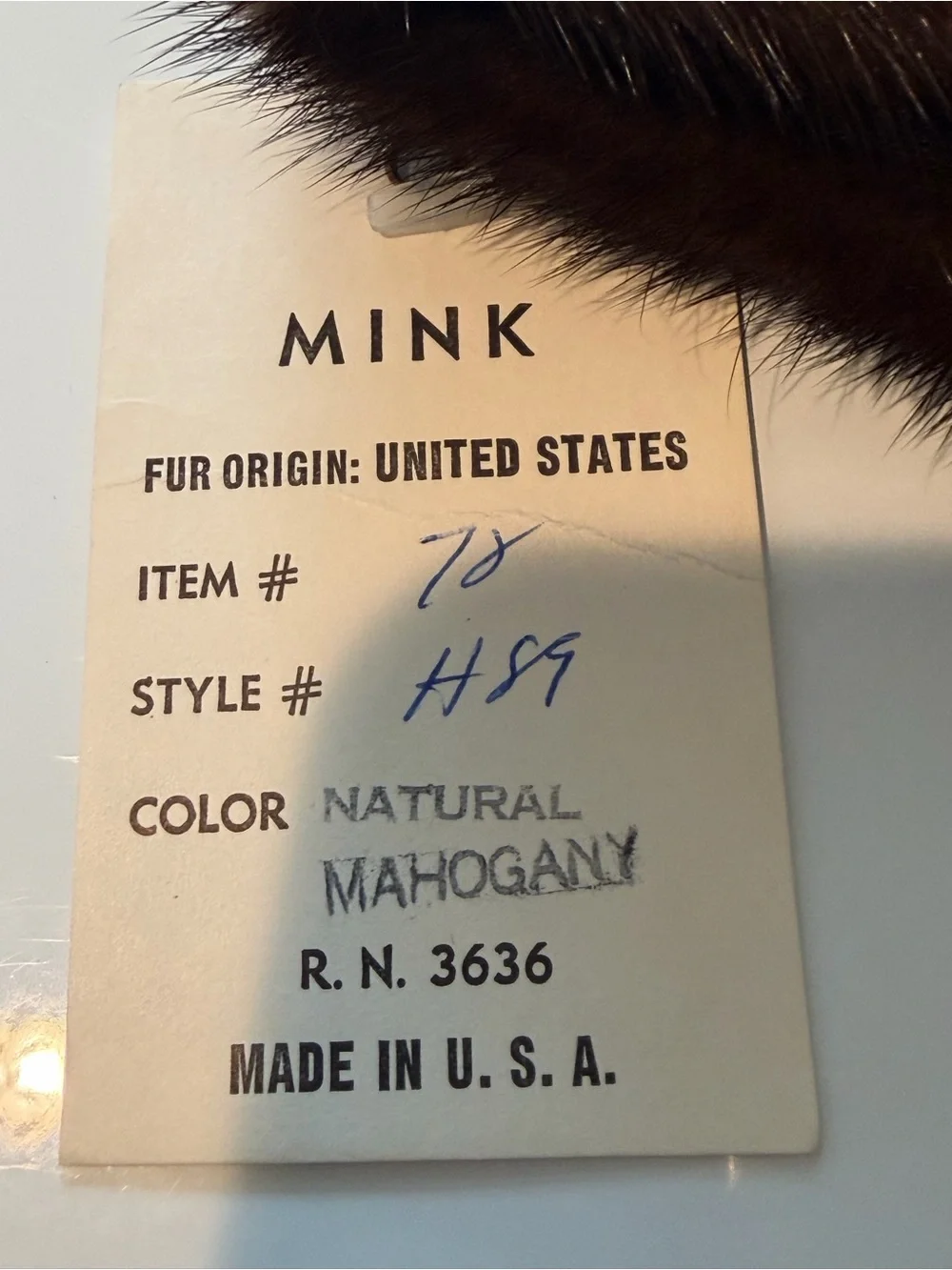 NWT Luxury Genuine Mahogany Mink Fur Headband / Ear Warmer